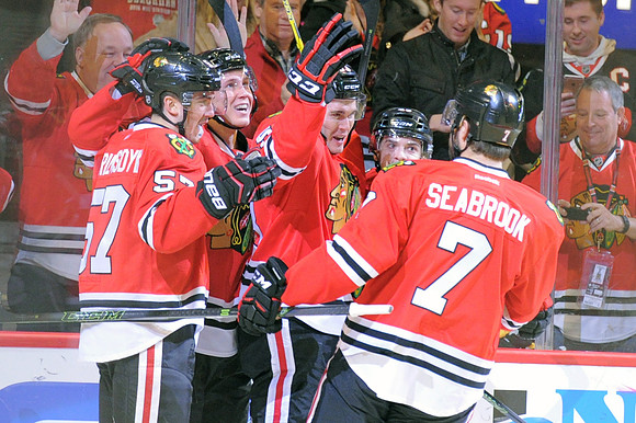 NHL: FEB 15 Maple Leafs at Blackhawks