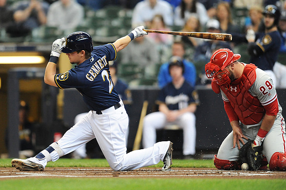 MLB: APR 24 Phillies at Brewers